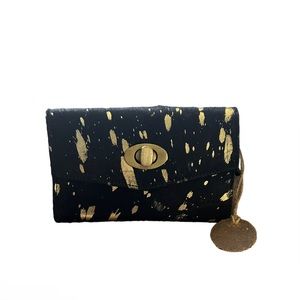 Black Leather wallet Myra wallet
